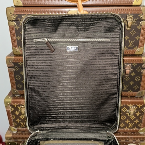 Prada tessuto nylon trolly rolling carryon suitcase travel weekender bag - Picture 12 of 16